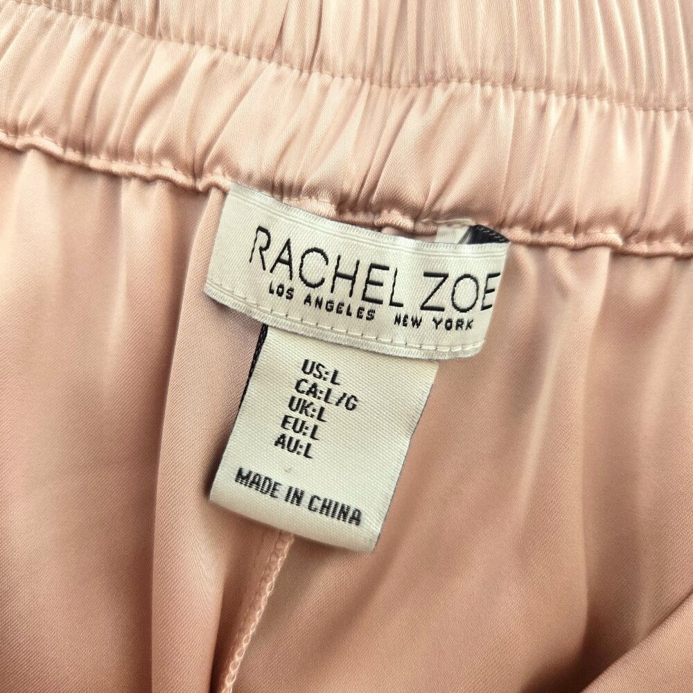 rachel zoe blush satin palazzo pants